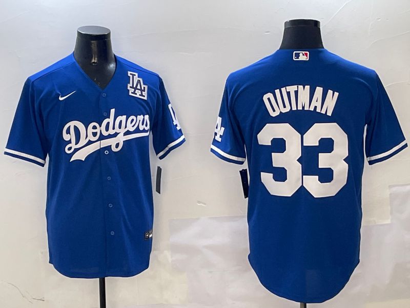 Men Los Angeles Dodgers 33 Outman Blue Game 2025 Nike MLB Jersey style 5
